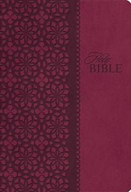 KJV Signature Series #0133NC King James Study Bible Leathersoft Cranberry Indexed