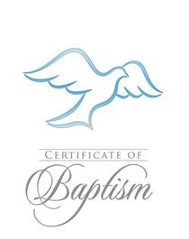 Folded Baptism Certificates with Envelopes (Pack of 6)