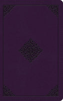 ESV Large Print Personal Size Bible TruTone Lavender Ornament Design