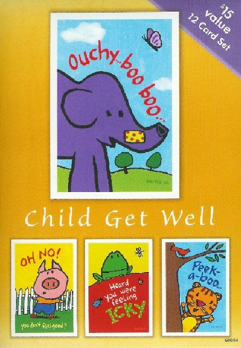 Dayspring Cards - Child Get Well ’’All Better’’ , 1 Box – Scripture Truth