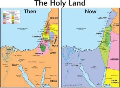 The Holy Land: Then & Now Wall Chart
