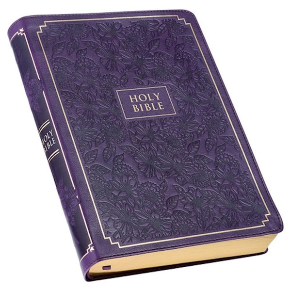 KJV Giant Print Full Size Bible-Purple LuxLeather Indexed