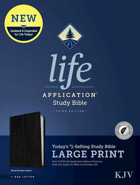 KJV Life Application Study Bible, Third Edition, Large Print Black Bonded Leather Indexed