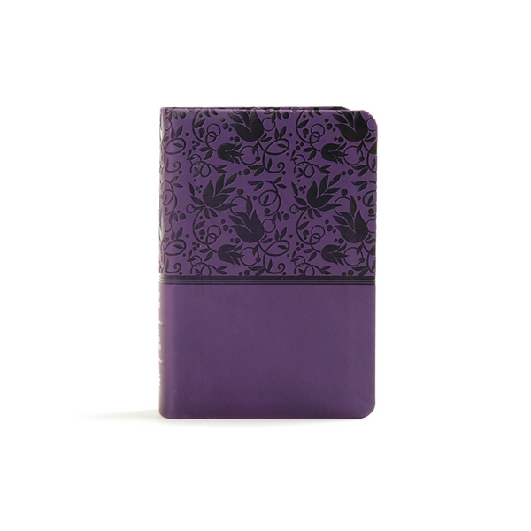 KJV Large Print Compact Reference Bible Purple LeatherTouch
