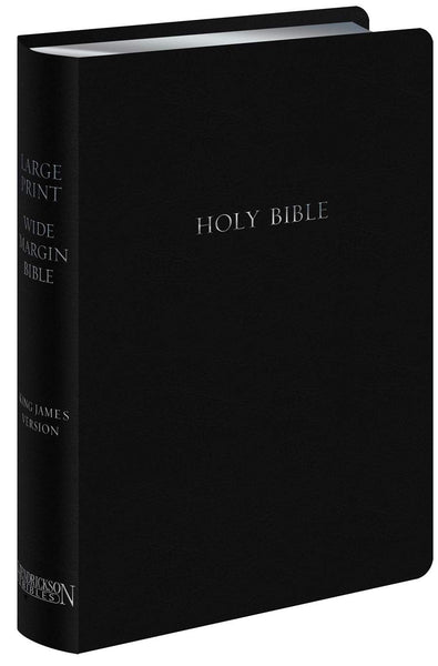 KJV Large Print Wide Margin Bible Black Leathersoft
