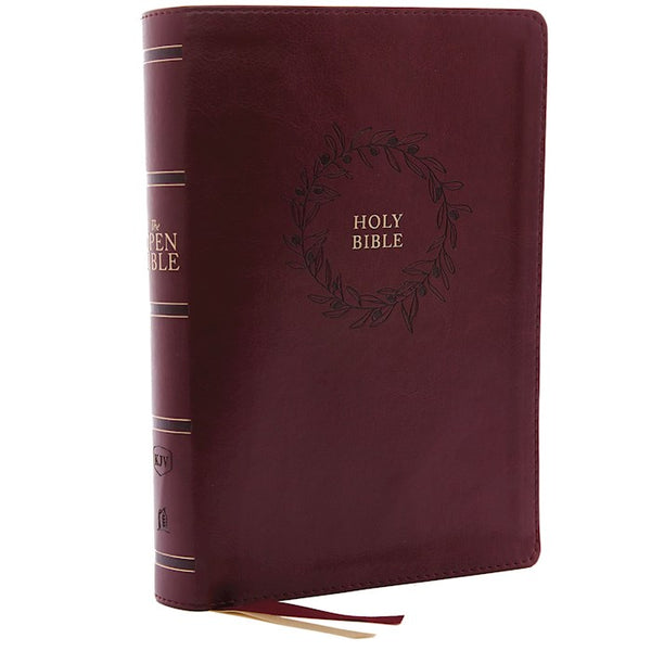 KJV Open Bible -Burgundy Leathersoft
