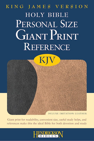 KJV Personal Size Giant Print Reference Bible Black/Tan Flexisoft