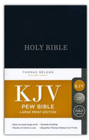 KJV Pew Bible Large Print Black- Case- 12 copies