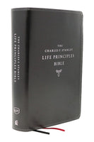 KJV Charles F. Stanley Life Principles Bible (2nd Edition) -Black Leathersoft Indexed