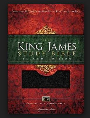 KJV Signature Series #0135N King James Study Bible Bonded Black Indexed
