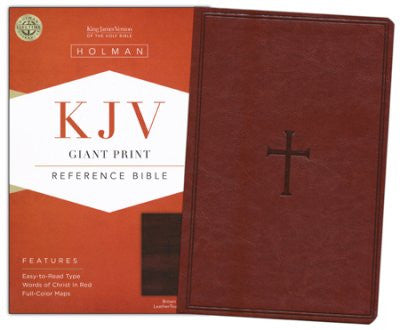 KJV Giant Print Reference Bible Brown LeatherTouch