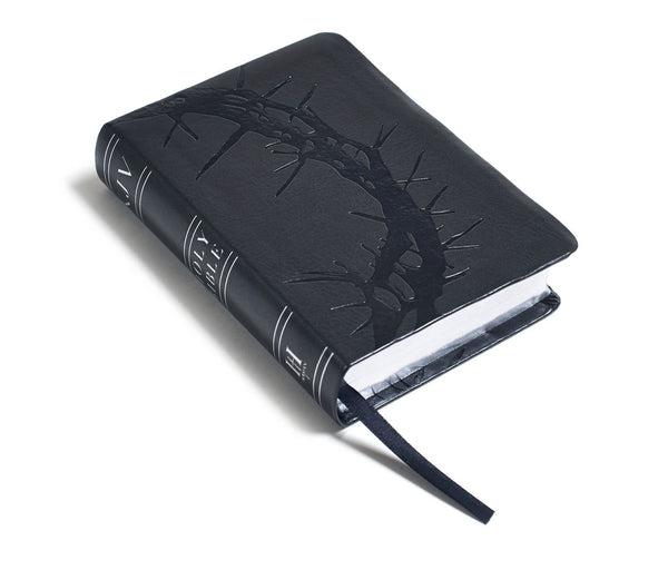 KJV Large Print Compact Reference Bible Charcoal LeatherTouch