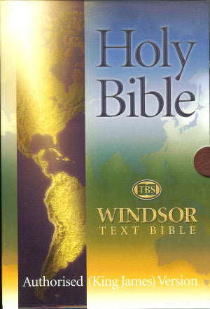 KJV Windsor Text Bible #25U/BK Calfskin Black