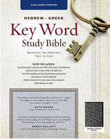 KJV Zodhiates Hebrew-Greek Keyword Study Bible Black Genuine Indexed