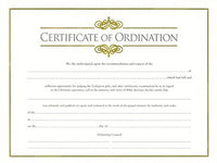 Minister Ordination Certificate (Pack Of 6)