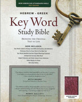 NASB Zodhiates Hebrew-Greek Keyword Study Bible Burgundy Genuine Indexed