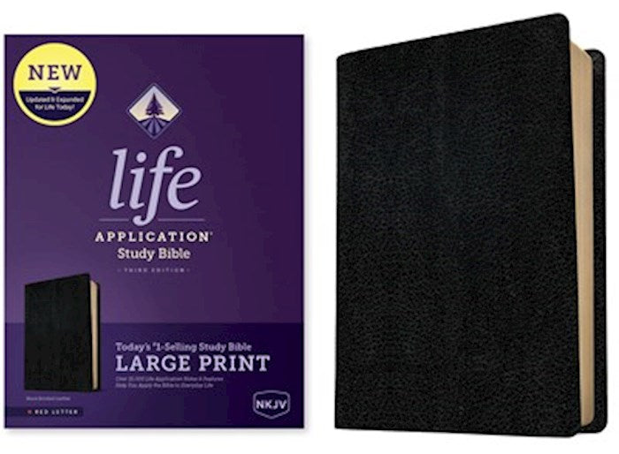 Nkjv life application study bible large print third edition black bo