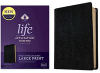 NKJV Life Application Study Bible/Large Print (Third Edition)-Black Bonded Leather