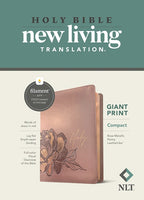 NLT Compact Giant Print Bible, Filament Enabled Edition Rose Metallic Peony LeatherLike