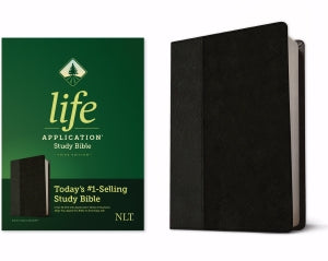 NLT Life Application Study Bible Black & Onyx Leathersoft Third Edition