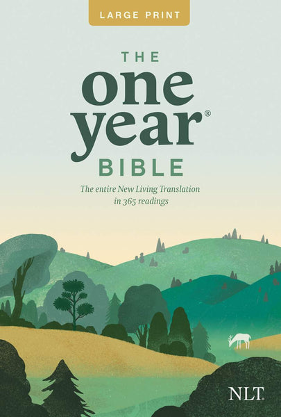 NLT Premium Slimline LARGE PRINT One Year Bible paperback