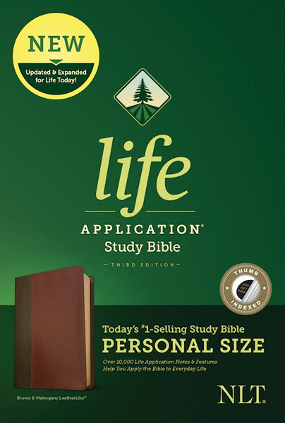NLT Life Application Study Bible, 3rd Edition, Personal Size Brown/Mahogany LeatherLike Indexed