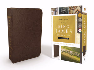 KJV Study Bible Full Color Edition Brown Bonded Leather Indexed