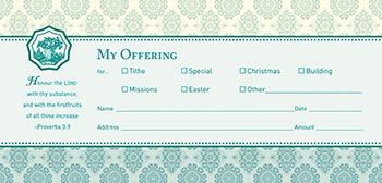 Offering Envelope-My Offering (Proverbs 3:9) (Bill-Size) (Pack Of 100)
