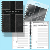 Scripture Notes Bible Study Notebook Black