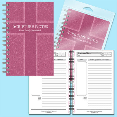 Scripture Notes Bible Study Notebook Rose