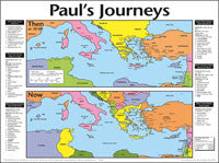 Paul’s Journeys Wall Chart Then & Now Wall Chart - Laminated